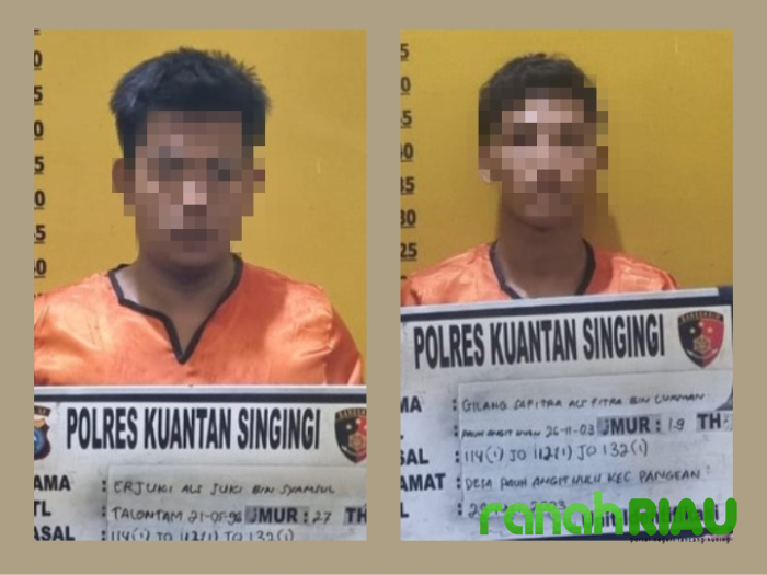 Satresnarkoba Polres Kuansing Kembali Ringkus 2 Orang Pengedar Sabu