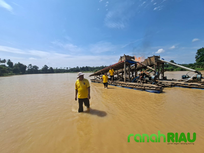 Polsek Cerenti Belum Berikan Alasan Kenapa Hanya 3 Dari Puluhan PETI di Pulau Bayur yang Dibakar