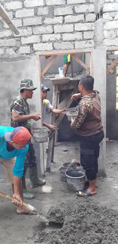 Hari ke 17, Semangat Satgas, Masyarakat dan Mahasiswa di Pembangunan Kantor TPD