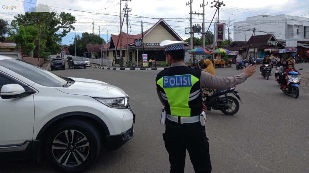Antisipasi Kemacetan Selama Ramadhan, Personel Satlantas Polres Kuansing Disiagakan