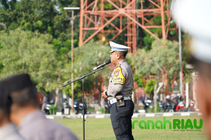 Masa Tenang Pilkada Riau, Dirlantas Polda Riau Pimpin Show of Force Patroli Skala Besar