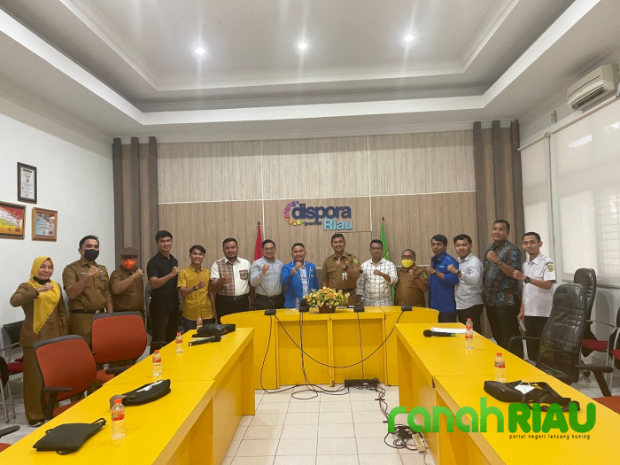 Kunjungan KNPI Riau ke Dispora provinsi, Bobby minta kawal renovasi gedung Pemuda