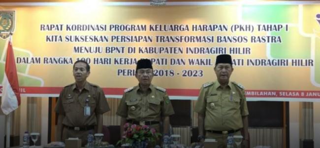 Bupati Inhil Pimpin Rapat Rakor PKH Tahap I