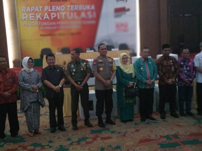 Kelanjutan Pleno KPU Riau di hari kedua, dimulai dengan pembacaan rekapitulasi dari Rokan Hilir