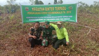Kodim 0303/Bengkalis Melaksanakan Kegiatan Binter Terpadu Penghijauan
