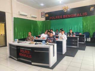 Pilpres 2024, Polres Bengkalis Ikuti Zoom Meeting Bersama Humas Mabes Polri