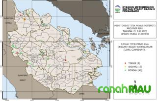 Tersisa 62 titik Api, BMKG Ingatkan Potensi Hujan lebat di Malam hari 