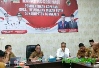 Rakor Bentuk Koperasi Merah Putih, Bupati Bengkalis: Perkuat Ekonomi Lokal