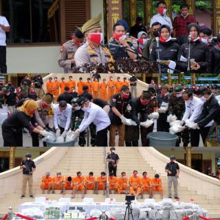 Musnahkan BB Dikantor LAM, Kapolda Riau Ajak Semua Pihak Berantas Narkoba