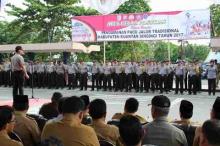  Sukseskan Pacu Jalur, Polres Kuansing Gelar Apel Pasukan