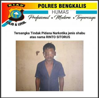 Pria Ini Berhasil di Cokok Polisi Bengkalis, Edarkan Sabu 95 Gram