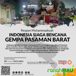 Lazismu Pekanbaru ajak Galang Solidaritas untuk korban Gempa 