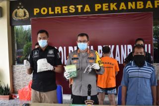 Satresnarkoba Polresta Pekanbaru ringkus pengedar narkotika dan Shabu
