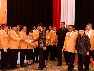 Hadiri pengukuhan DPP partai Hanura, Presiden serukan Pilkada 2020 tanpa SARA dan hoaks