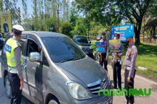 35 Unit kendaraan di tilang, AKP Rocky : Dominan Pelanggaran Tidak menggunakan Helm