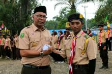 Pj Bupati Buka Kegiatan Perjusami Kwaran Kemuning Gerakan Pramuka Inhil