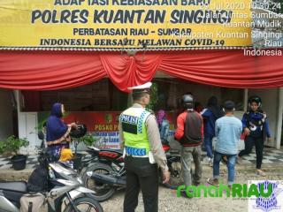 Tekan Penyebaran Covid-19, Polres Bersinergi dengan TNI dan Pemkab Kuansing