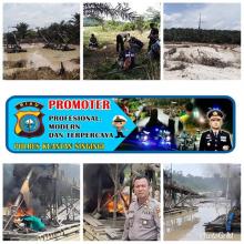 Polsek Kuantan Mudik, Basmi 12 Unit Rakit Dompeng di Kebun Pemda