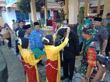 TMMD, Wabup Tegal Dikalungi Bunga Selamat Datang