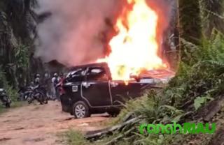 Polisi Dalami Penyelidikan Kasus Pencurian Buah Sawit, dan Tindakan Pembakaran Mobil Pelaku