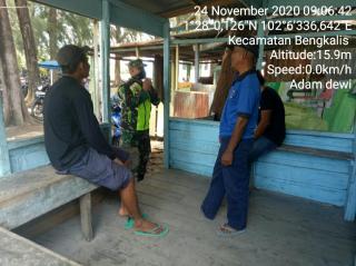 Terus Melakukan Patroli Protokol Kesehatan Taman Andam Dewi Bengkalis