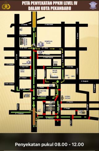 Berlaku sejak Senin, 17 Jalan dalam kota Pekanbaru disekat