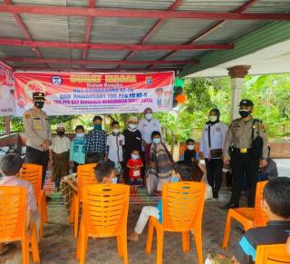 Polsek Mandau Sunat Anak Yatim, Dalam Rangka HUT Bhayangkara Ke-75