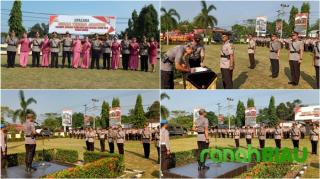 Kapolres Kampar Pimpin Sertijab Kabag Ops, Kapolsek Tapung Hulu dan Kapolsek Tapung Hilir