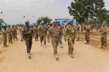 Kunjungan Force Chief Of Staff Unamid Disambut Tarian dan Atraksi Karate