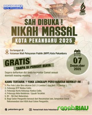 Program Nikah Massal Gratis Pemko Pekanbaru memantik Antusias Warga