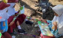  Seriusnya Siswa SDN JAtimulya Ikuti Lomba Gambar Tema TMMD