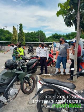 Antisipasi COVID-19, Tim Gabungan Lakukan Penerapan Pendisiplinan di Pelabuhan Roro Bengkalis
