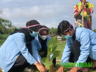 Kukerta Unri 2021 Peduli Lingkungan, Tanam Pohon Meriahkan HUT RI-76