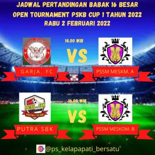 Turnamen PSKB Cup I, 16 Tim Lolos Melaju Ke Babak Selanjutnya