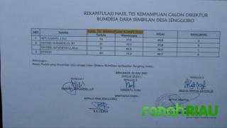 Tidak Merasa Puas, Peserta Calon Direktur BUMDesa Senggoro Layangkan Surat SW