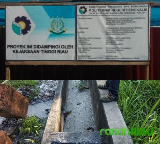 Aneh Bin Ajaib, Proyek Gedung Poltek Bengkalis Mendapat Sorotan Yang Negatif