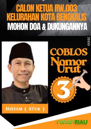 Coblos Nomor Urut 3, Hisyam Atuk: Siap Tampung Aspirasi Warga Kelurahan Bengkalis Kota