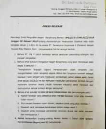 Kuasa Hukum PTPN V : Ada Kejanggalan Pada Putusan Eksekusi Lahan 2.823.52 HA di PN Bangkinang