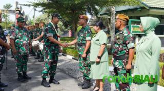 Pangdam I/BB beserta Ketua Persit KCK Daerah I/ BB gelar Kunjungan Kerja ke Yon Arhanud 11/WBY