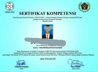 Hati-hati, Beredar Sertifikat UKW Palsu