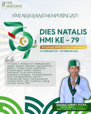 Raihan Darma Putra Usung HMI Akselerasi jelang Konfercab HMI Pekanbaru
