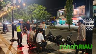 Kapolsek Tualang Pimpin KRYD, Antisipasi Arus balik dan Jaga Kamtibmas