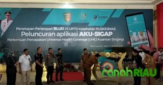 Optimalkan Pelayanan Insan Inovator Kesehatan, Pemkab Kuansing Launching Aplikasi AKU-SIGAP