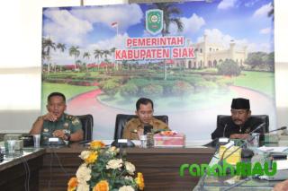 Kasdim 0322/Siak hadiri Rapat pembahasan usulan Rekomendasi Cetak Sawah Baru di Bunga Raya