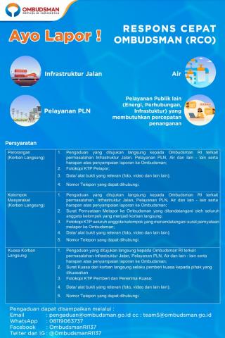 Layanan Respon Cepat Ombudsman untuk Masyarakat