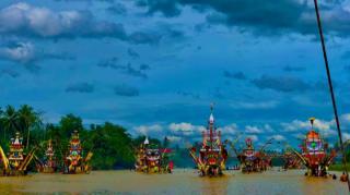 Tahun Depan Akan Diperlombakan, Perahu Baganduang Lubuk Jambi Semakin Menyita Perhatian