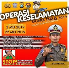 Waspada! Satlantas Polres Kuansing Gelar Operasi Keselamatan Muara Takus 2019
