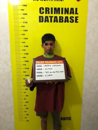 Polsek Pekanbaru Kota Bekuk Seorang Pemuda Curi Sepeda Motor