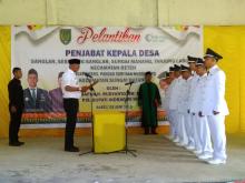 Pjs Bupati Inhil Lantik Penjabat Kepala Desa 2 Kecamatan Sekaligus