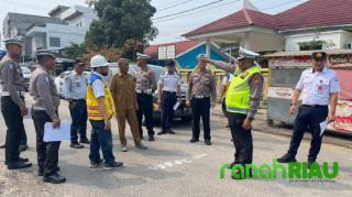 Pastikan Keselamatan Pengguna Jalan, Ditlantas Polda Riau Survei Kelayakan Jalan di Rengat